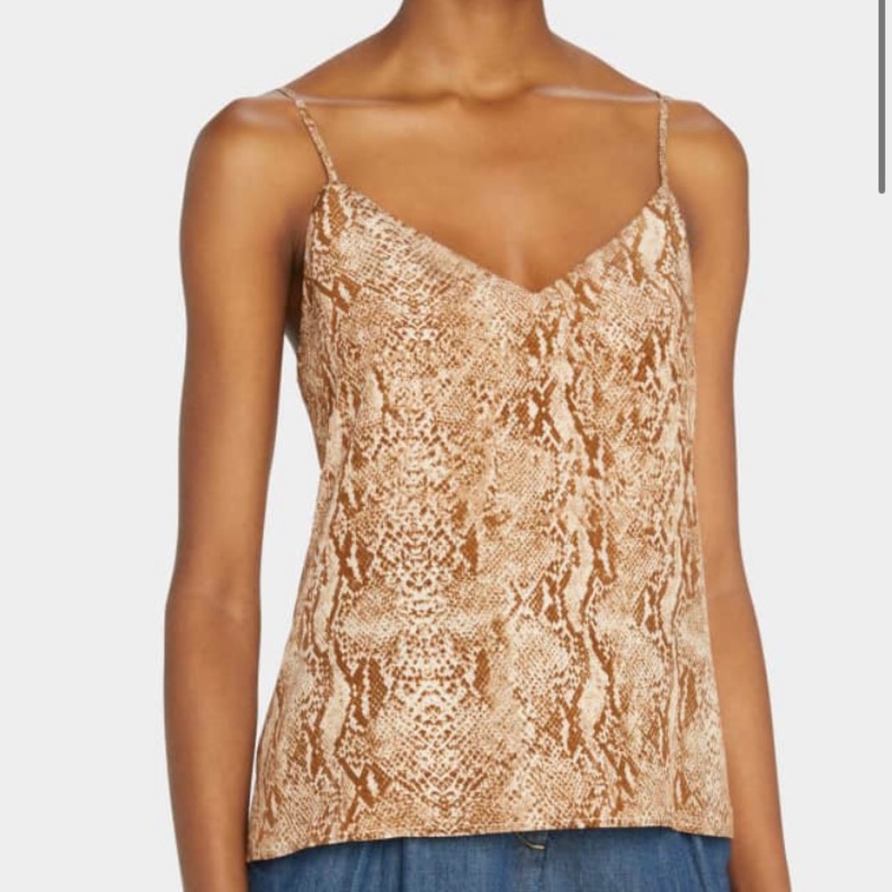 NWT L’AGENCE Jane Snake Print Cami Top